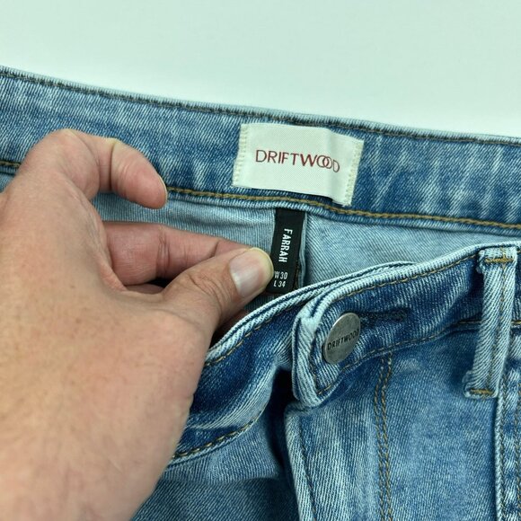 Driftwood Jeans Womens  Sz. 30x34 (30x30.5) Blue Farrah Flare Boho Bell Bottoms - Picture 13 of 16